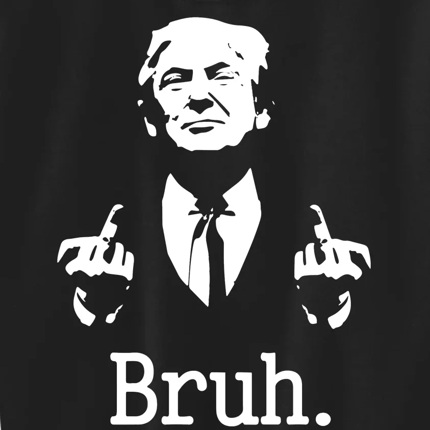 Bruh Meme Trump Saying Election 2024 Sarcastic Kids Sweatshirt