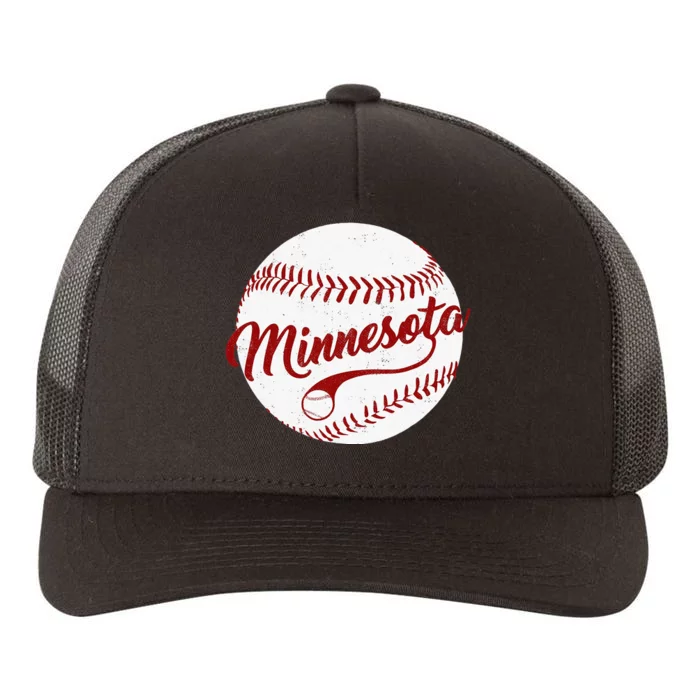 Baseball Minnesota Team Love Baseball National Pastime Men Yupoong Adult 5-Panel Trucker Hat