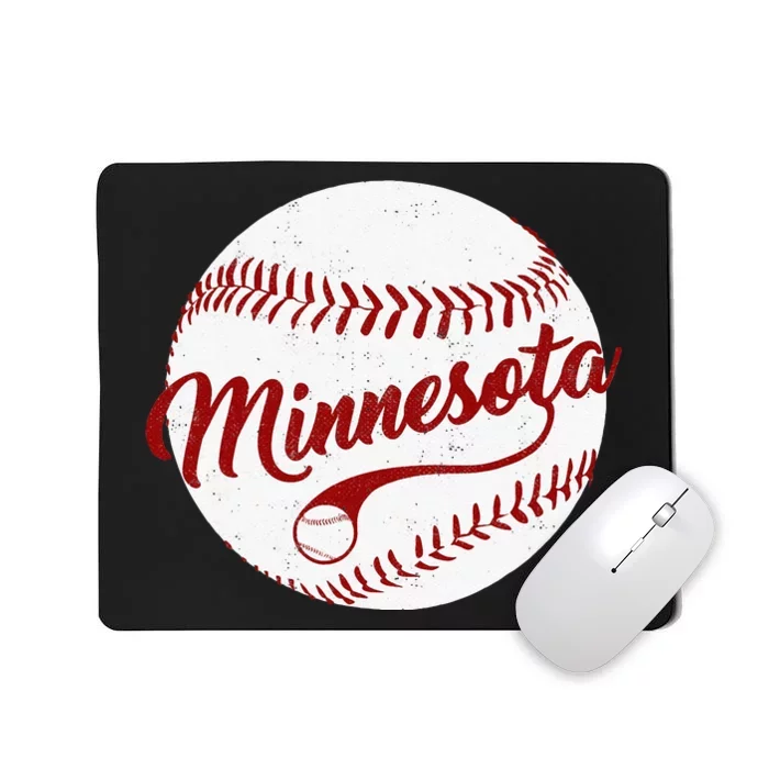 Baseball Minnesota Team Love Baseball National Pastime Men Mousepad