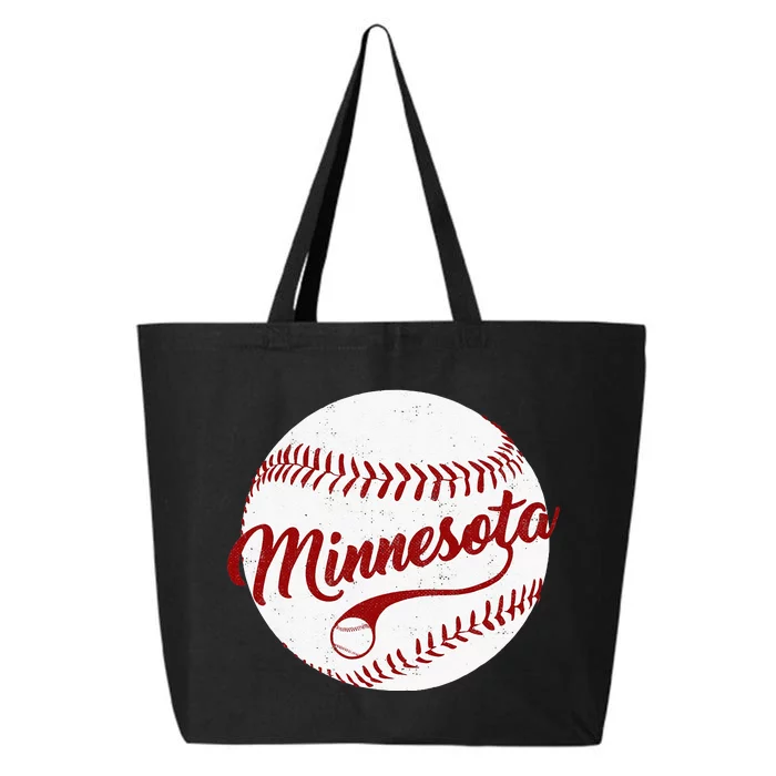 Baseball Minnesota Team Love Baseball National Pastime Men 25L Jumbo Tote