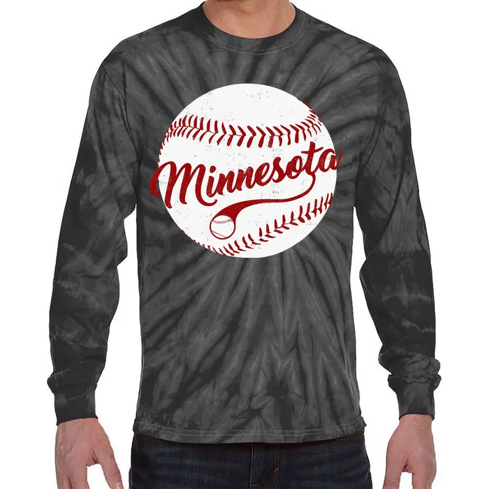 Baseball Minnesota Team Love Baseball National Pastime Men Tie-Dye Long Sleeve Shirt