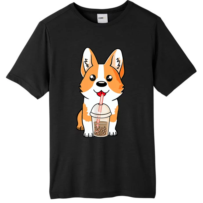 Boba Milk Tea Corgi Dog Puppy Lover Kawaii Japanese Anime ChromaSoft Performance T-Shirt