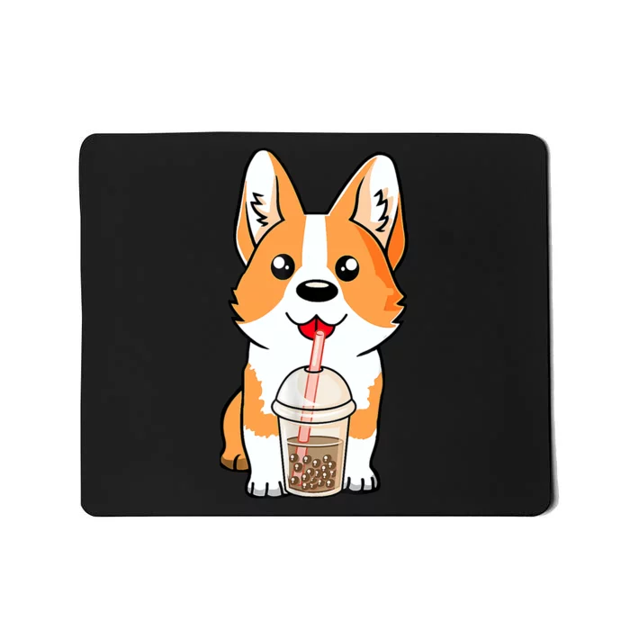 Boba Milk Tea Corgi Dog Puppy Lover Kawaii Japanese Anime Mousepad