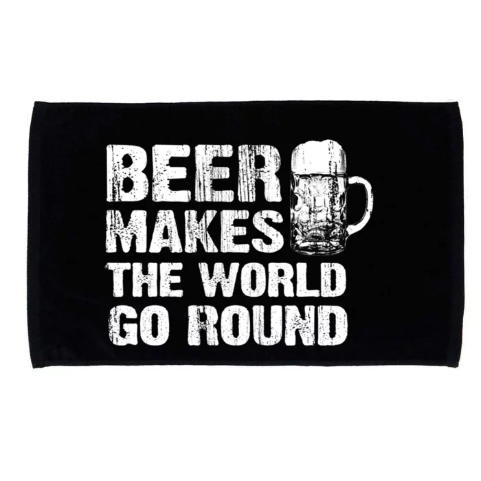 Beer Makes The World Go Round Gift Microfiber Hand Towel