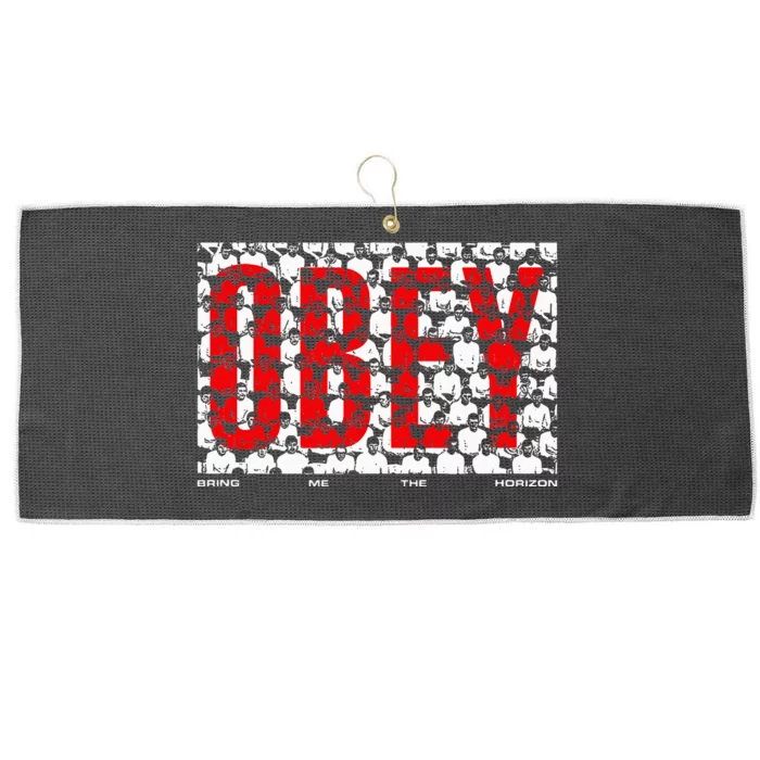 Bring Me The H.O.R.I.Z.O.N Bmth Obey Large Microfiber Waffle Golf Towel