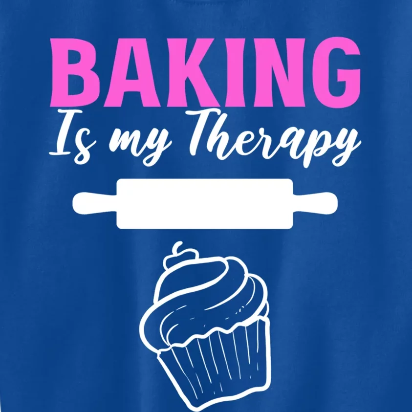 Baking My Therapy Pastry Chef Great Gift Kids Sweatshirt