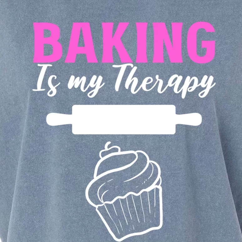 Baking My Therapy Pastry Chef Great Gift Garment-Dyed Women's Muscle Tee