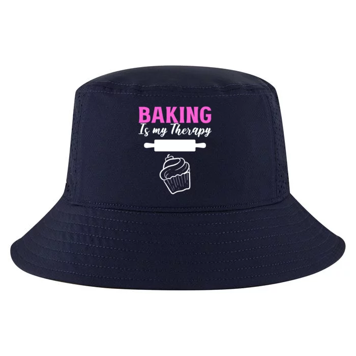 Baking My Therapy Pastry Chef Great Gift Cool Comfort Performance Bucket Hat