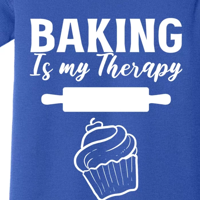 Baking My Therapy Pastry Chef Gift Baby Bodysuit