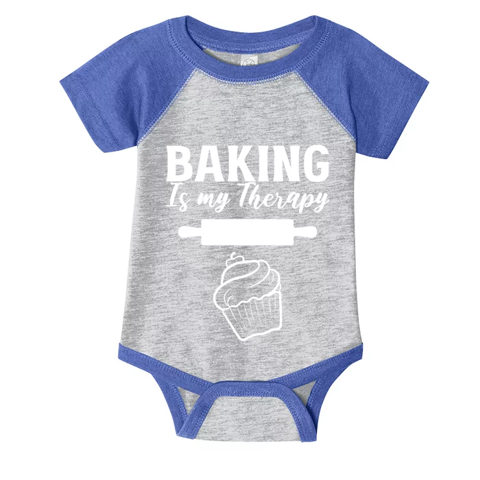 Baking My Therapy Pastry Chef Gift Infant Baby Jersey Bodysuit