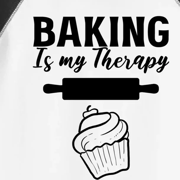 Baking My Therapy Pastry Chef Gift Toddler Fine Jersey T-Shirt