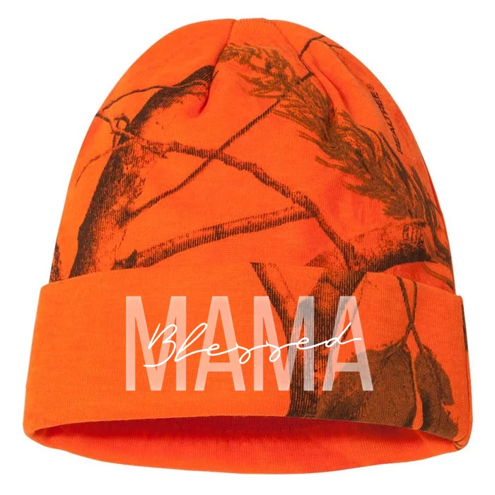 Blessed Mama Tough As A Mother Gift Kati - 12in Camo Beanie