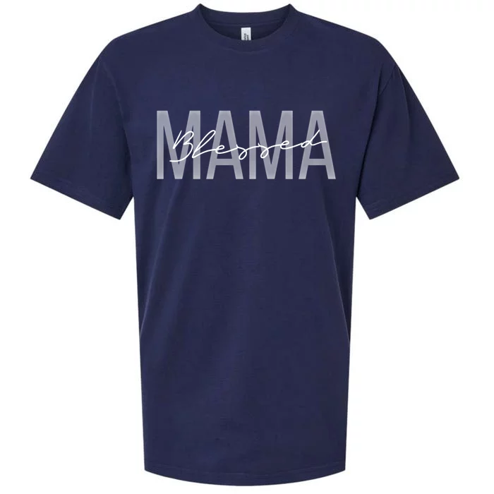 Blessed Mama Tough As A Mother Gift Sueded Cloud Jersey T-Shirt