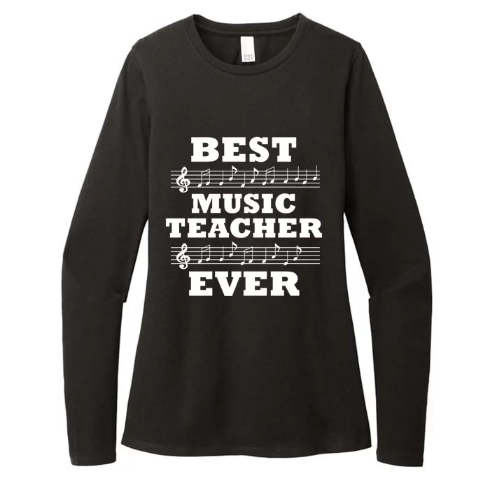 Best Music Teacher Ever Gift Womens CVC Long Sleeve Shirt