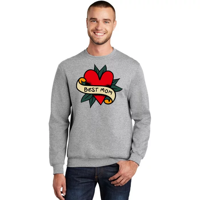 Best Mom Tattoo Heart Gift Sweatshirt