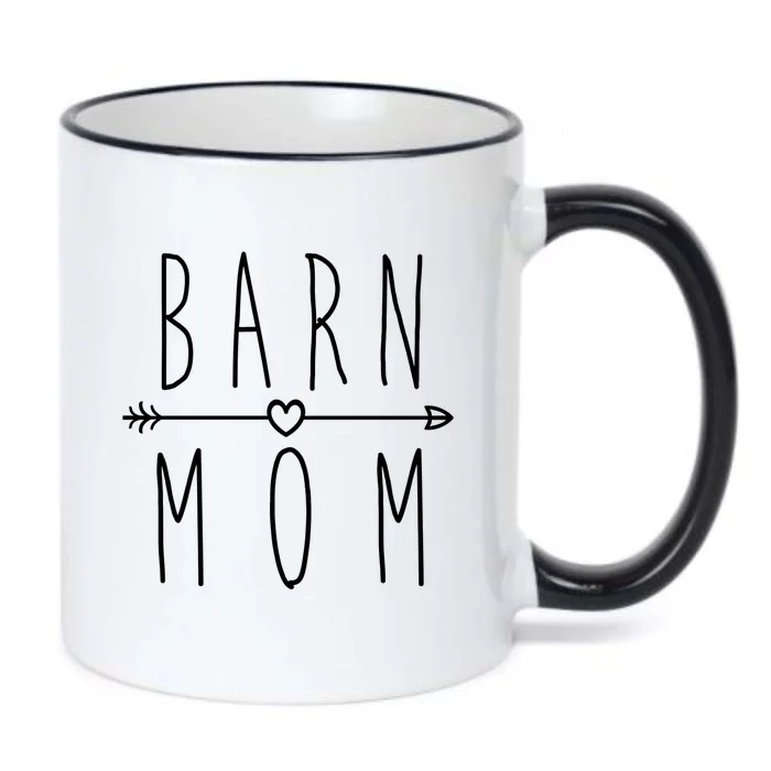 Barn Mom T I Love My Horses Racing Riding Funny Gift Black Color Changing Mug