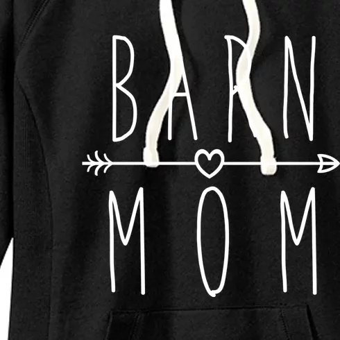 Barn Mom T I Love My Horses Racing Riding Funny Gift Women's Fleece Hoodie