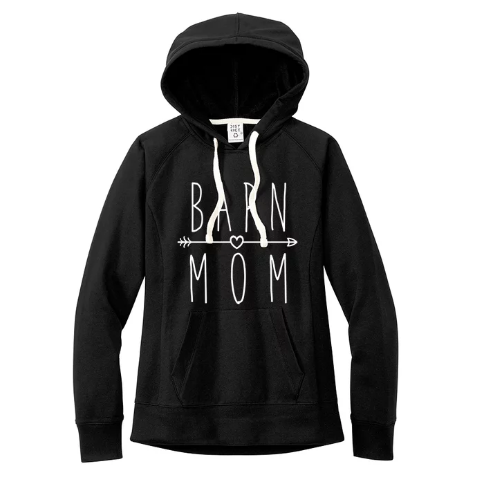 Barn Mom T I Love My Horses Racing Riding Funny Gift Women's Fleece Hoodie