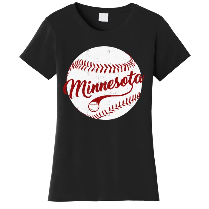 Baseball Minnesota Team Love Baseball National Pastime Women's T-Shirt