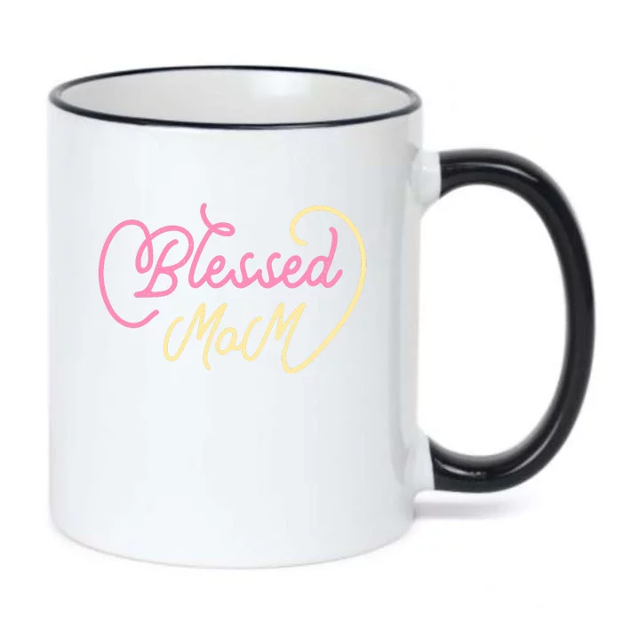 Blessed Mom T Black Color Changing Mug