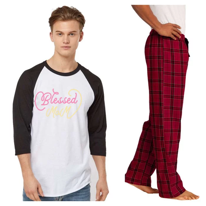 Blessed Mom T Raglan Sleeve Pajama Set