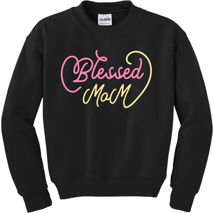 Blessed Mom T Kids Sweatshirt