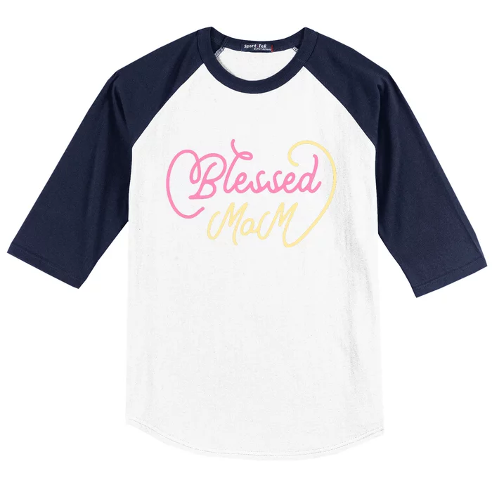 Blessed Mom T Baseball Sleeve Shirt