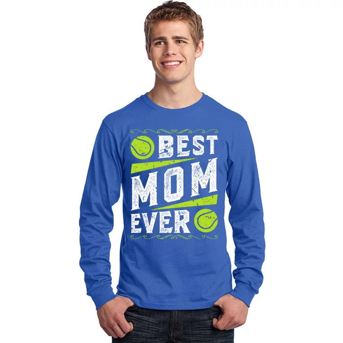 Best Mom Tennis Gift Long Sleeve Shirt