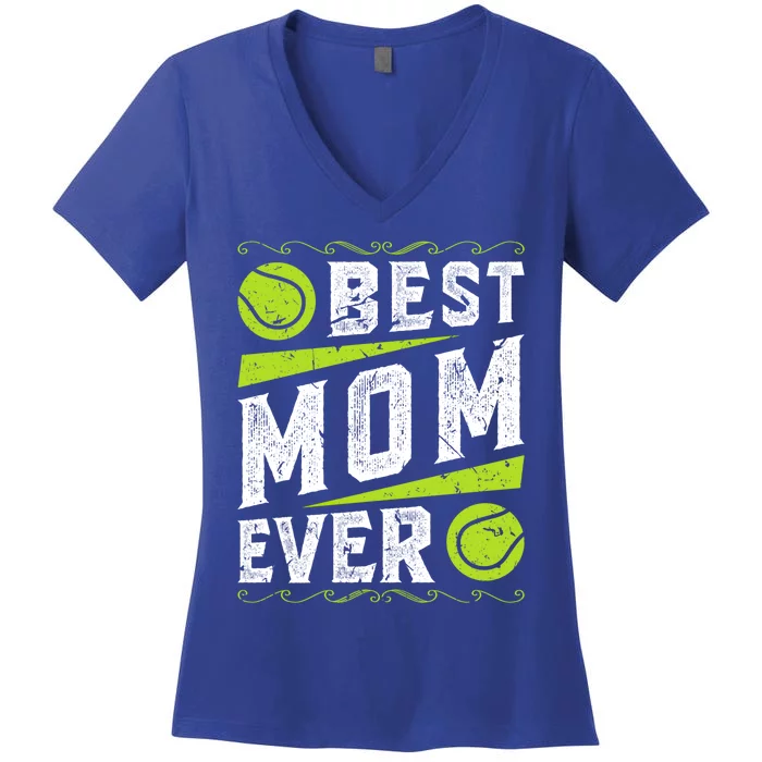 Best Mom Tennis Gift Women's V-Neck T-Shirt