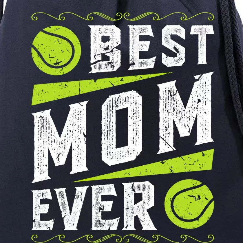 Best Mom Tennis Gift Drawstring Bag