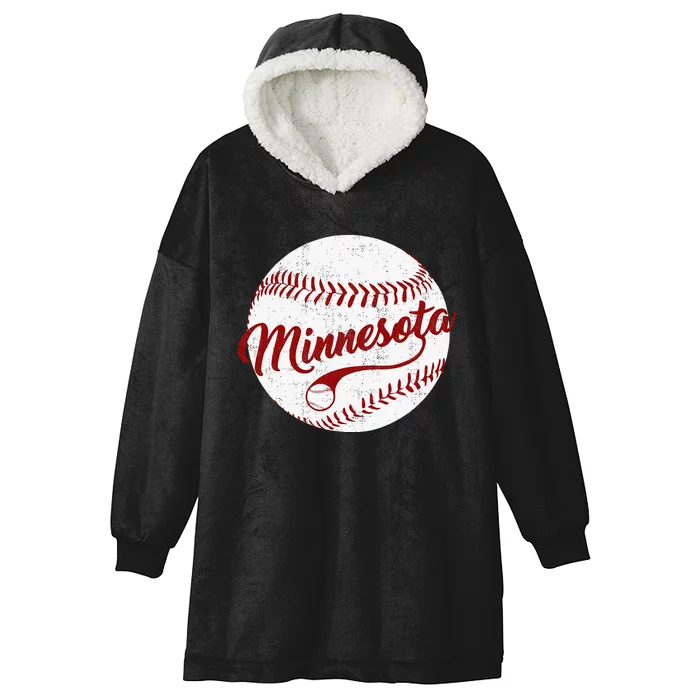 Baseball Minnesota Team Love Baseball National Pastime Hooded Wearable Blanket