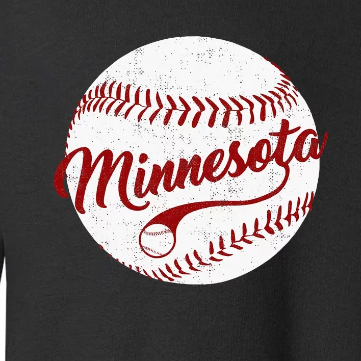 Baseball Minnesota Team Love Baseball National Pastime Toddler Sweatshirt