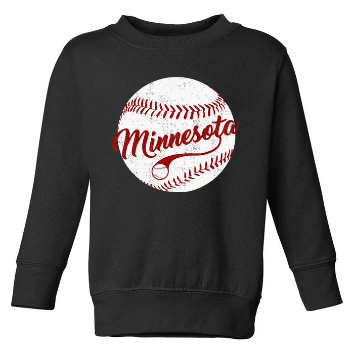 Baseball Minnesota Team Love Baseball National Pastime Toddler Sweatshirt