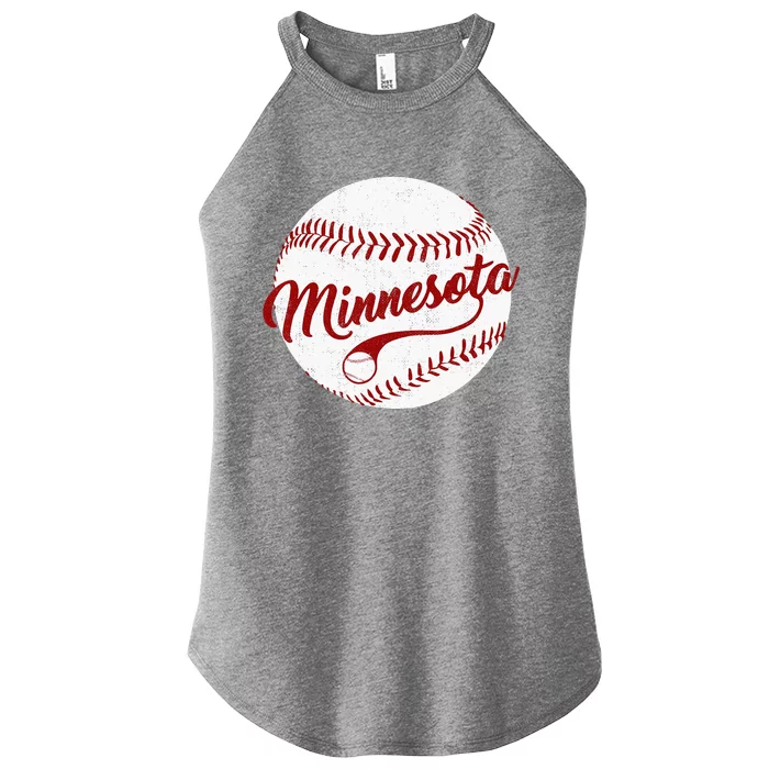 Baseball Minnesota Team Love Baseball National Pastime Women’s Perfect Tri Rocker Tank