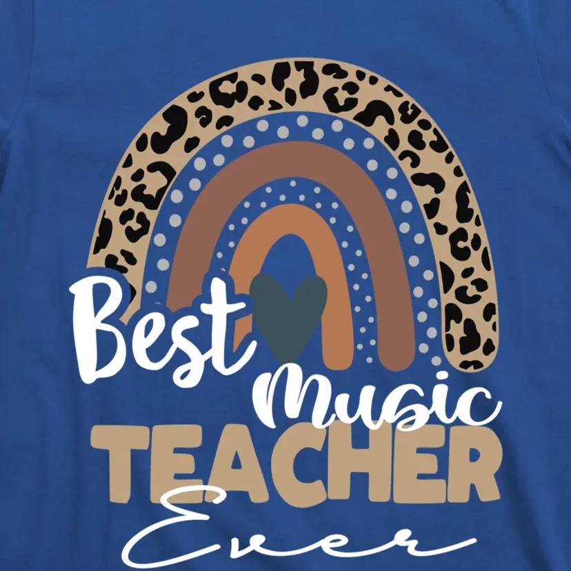 Best Music Teacher Ever Boho Rainbow Teacher Appreciation Gift T-Shirt