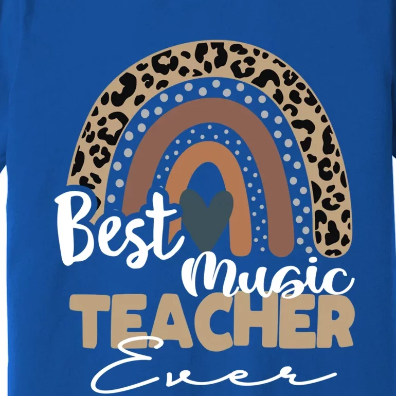 Best Music Teacher Ever Boho Rainbow Teacher Appreciation Gift Premium T-Shirt