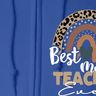 Best Music Teacher Ever Boho Rainbow Teacher Appreciation Gift Full Zip Hoodie