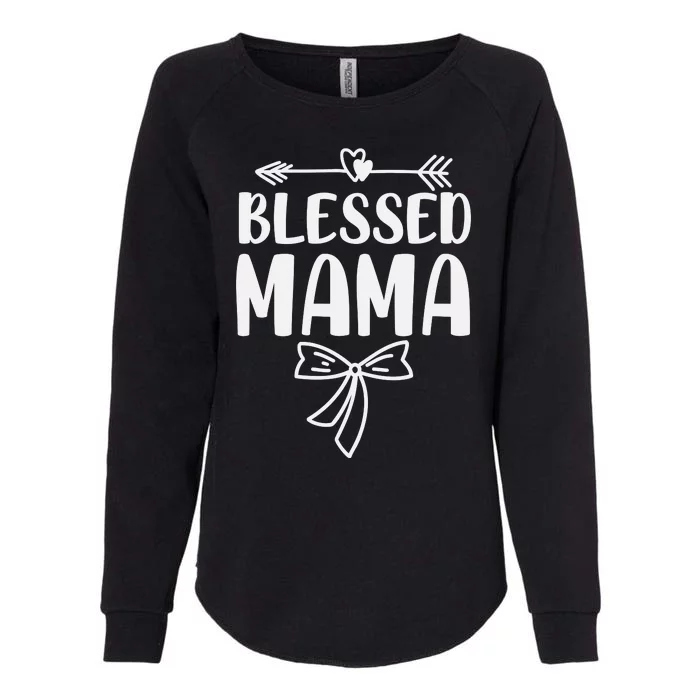 Blessed Mama Tee For Women Funny Mama Gifts Womens California Wash Sweatshirt