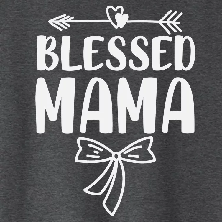 Blessed Mama Tee For Women Funny Mama Gifts Women's Crop Top Tee