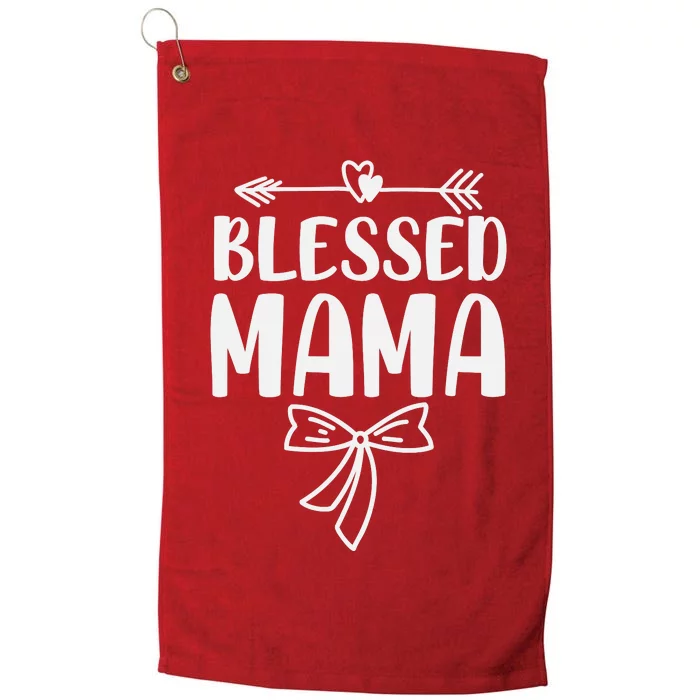 Blessed Mama Tee For Women Funny Mama Gifts Platinum Collection Golf Towel