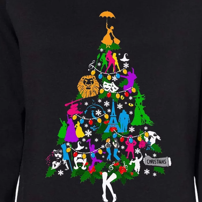 Broadway Musical Theater Christmas Tree Womens California Wash Sweatshirt