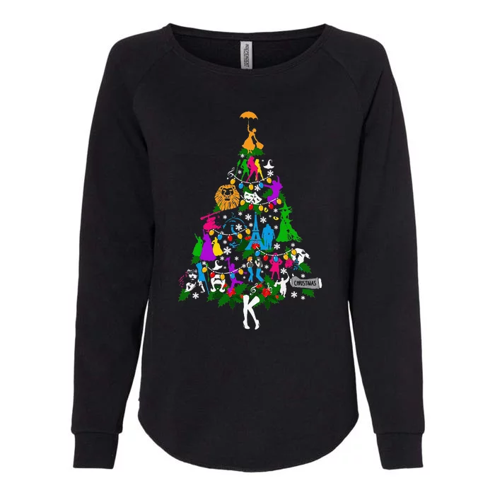 Broadway Musical Theater Christmas Tree Womens California Wash Sweatshirt