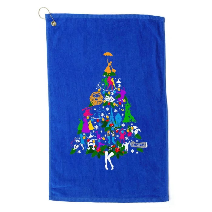 Broadway Musical Theater Christmas Tree Platinum Collection Golf Towel