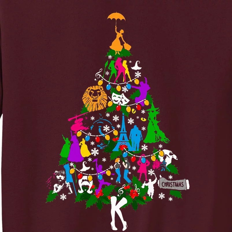 Broadway Musical Theatre Christmas Tree Tall Sweatshirt