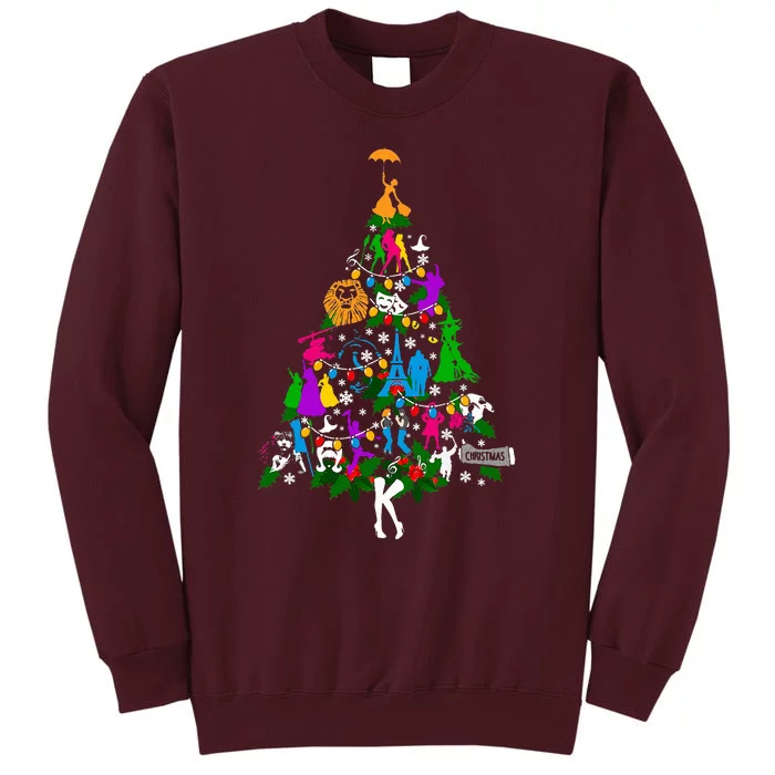 Broadway Musical Theatre Christmas Tree Tall Sweatshirt