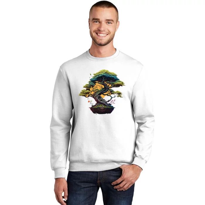 Bonkei Miniature Tree On Japanese Bonsai Tree Sweatshirt