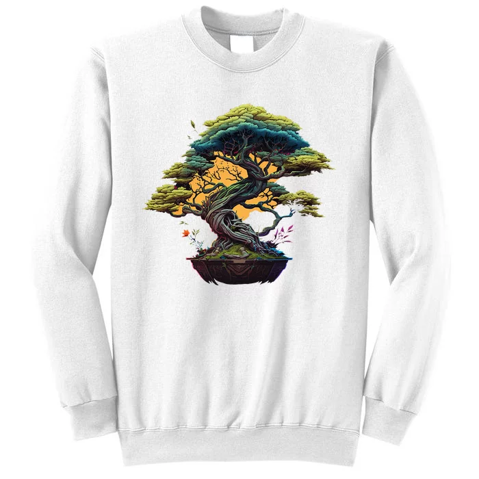 Bonkei Miniature Tree On Japanese Bonsai Tree Sweatshirt