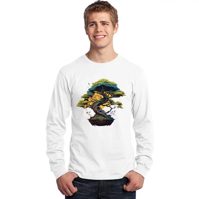 Bonkei Miniature Tree On Japanese Bonsai Tree Tall Long Sleeve T-Shirt