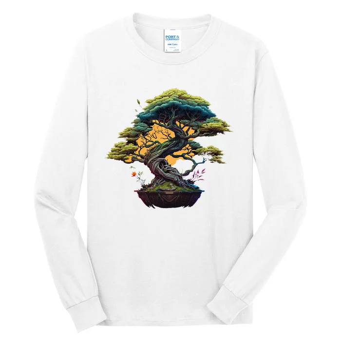 Bonkei Miniature Tree On Japanese Bonsai Tree Tall Long Sleeve T-Shirt