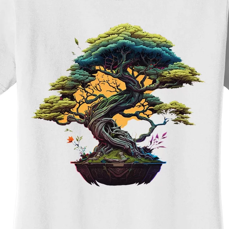 Bonkei Miniature Tree On Japanese Bonsai Tree Women's T-Shirt